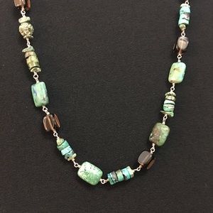 Silpada Turquoise and Smokey Quartz Necklace